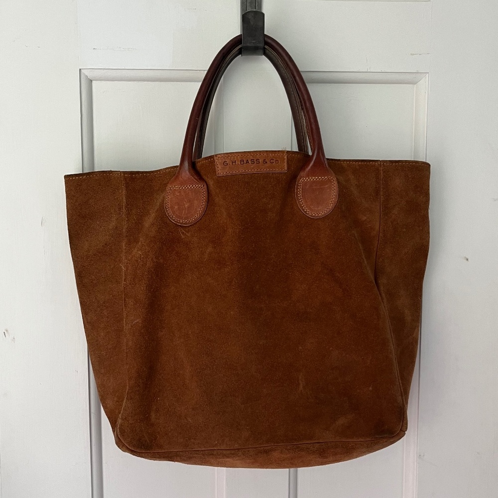 G.H. Bass & Co. Suede Brown Tote/Boat Bag